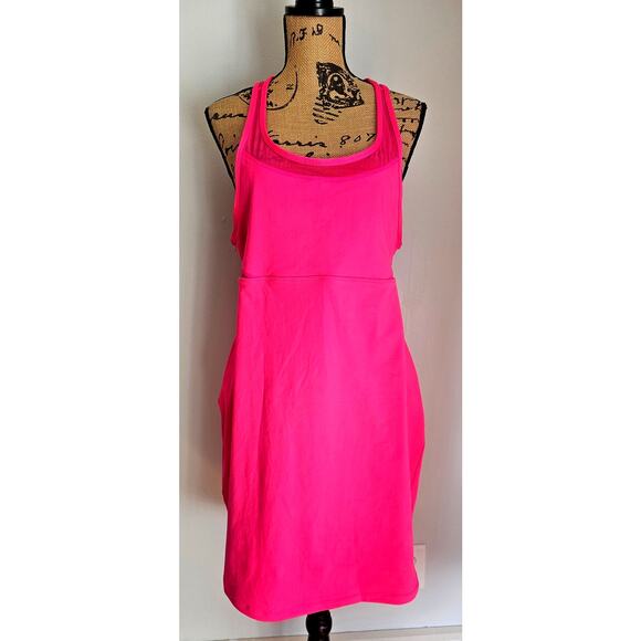 Fabletics Tropez Dress, Performance Strappy Sexy Sporty, Magenta, Sz XXL - Picture 1 of 8